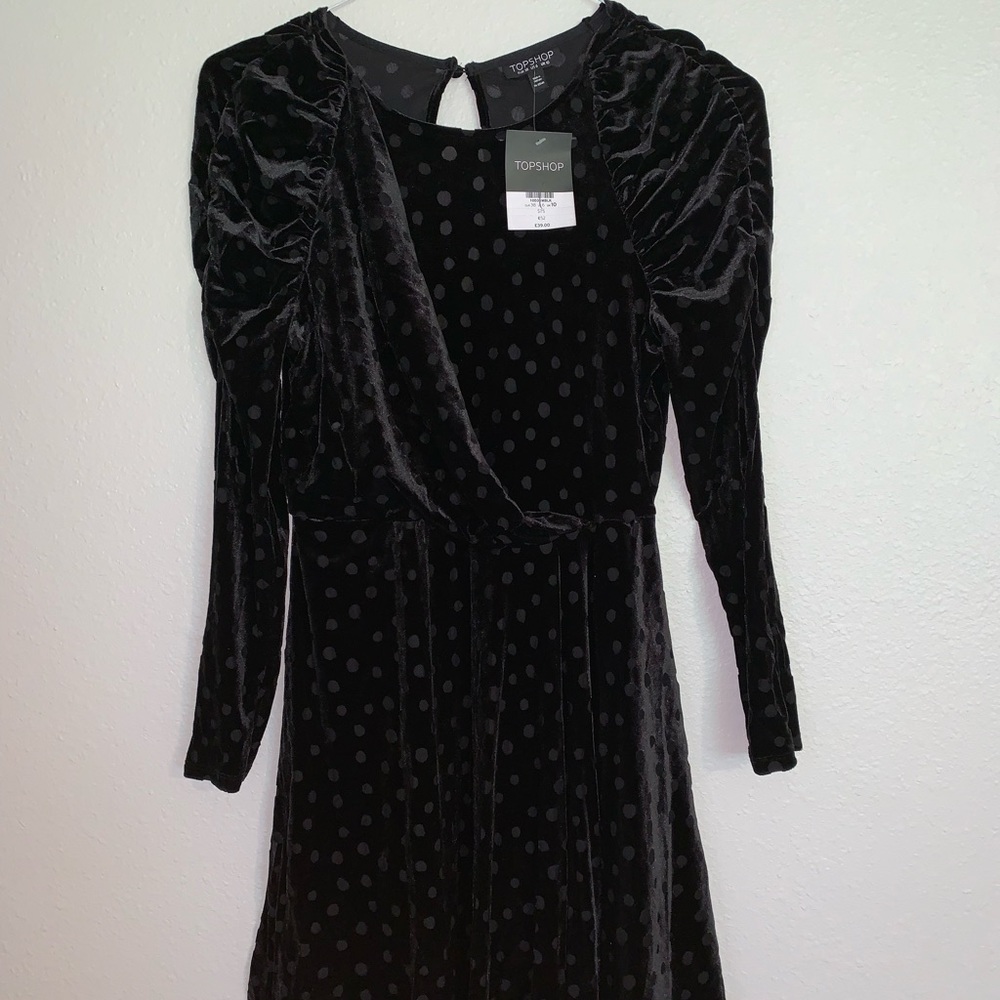Long sleeve velvet dress